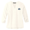 Thumbnail image for  Mercer + Mettle Womens Ivory 3/4 Sleeve Crepe Blouse