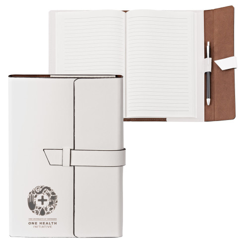  Fabrizio Junior White Portfolio w/Loop Closure - One Health Initiative Vertical Engraved
