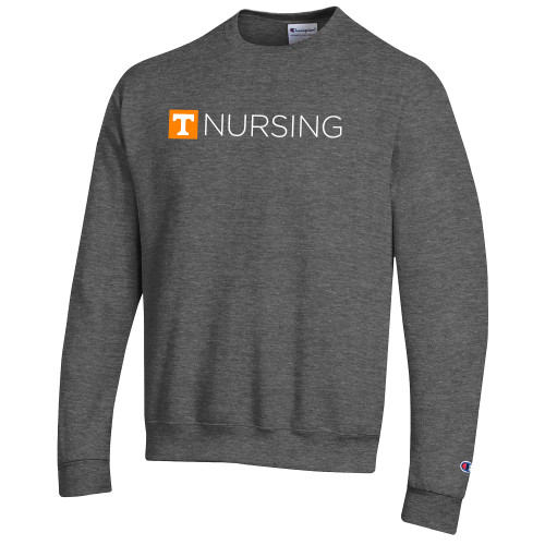  Champion Granite Heather Fleece Crew - Nursing