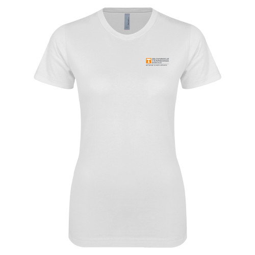  Next Level Womens White Boyfriend Tee - UTK - Office of Shared Services