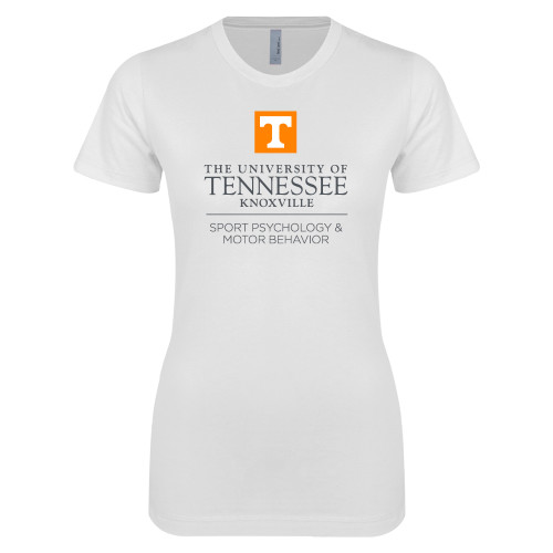  Next Level Womens White Boyfriend Tee - Sport Psychology and Motor Behavior - UTK