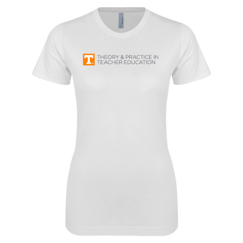  Next Level Womens White Boyfriend Tee - Theory and Practice in Teacher Education - UTK