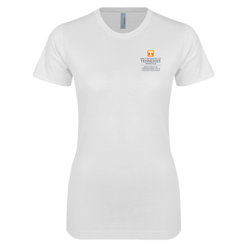  Next Level Womens White Boyfriend Tee - Department of Theory and Practice in Teacher Education - UTK