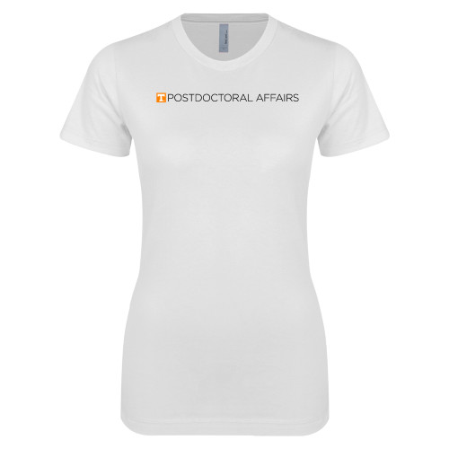  Next Level Womens White Boyfriend Tee - Postdoctoral Affairs