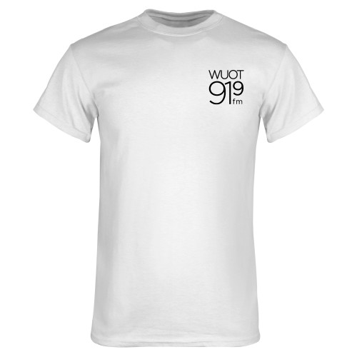  White T Shirt - UT Knoxville WUOT 919fm Square Logo