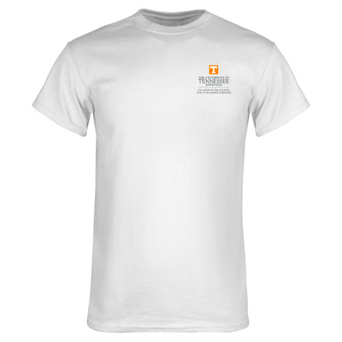  White T Shirt - College of Education Stacked