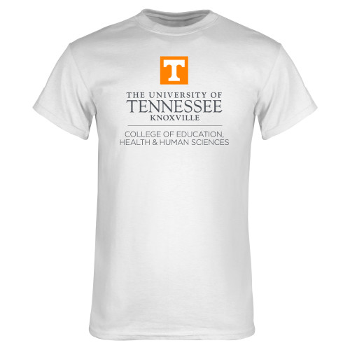  White T Shirt - College of Education Stacked