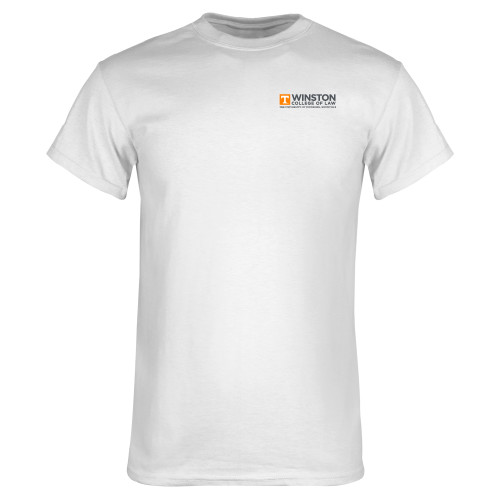  White T Shirt - Winston College of Law - UTK Stacked