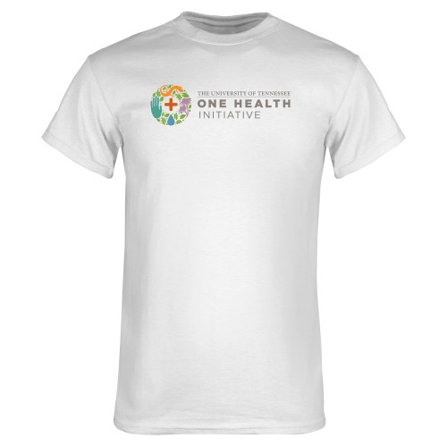  White T Shirt - One Health Initiative Horizontal