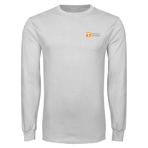  White Long Sleeve T Shirt - Faculty Affairs Horizontal