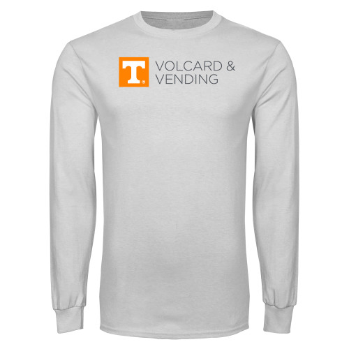  White Long Sleeve T Shirt - Volcard and Vending