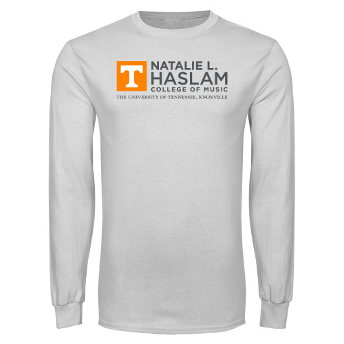  White Long Sleeve T Shirt - Natalie L Haslam College of Music - UTK