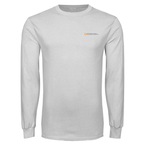 White Long Sleeve T Shirt - Center for Learning  Education & Employment - Flat