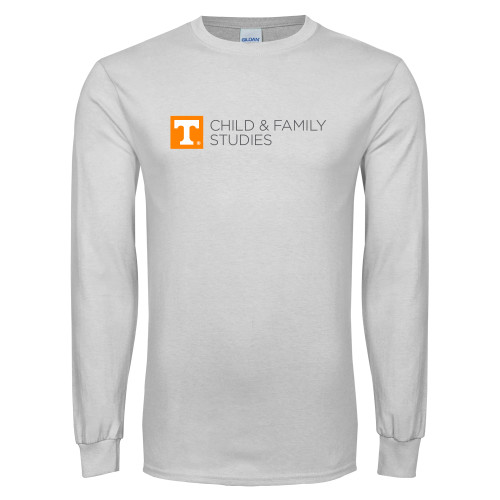  White Long Sleeve T Shirt - Child and Family Studies