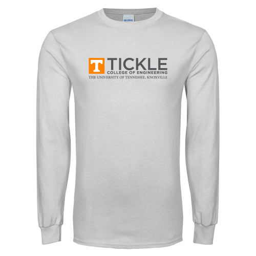  White Long Sleeve T Shirt - TICKLE College of Engineering