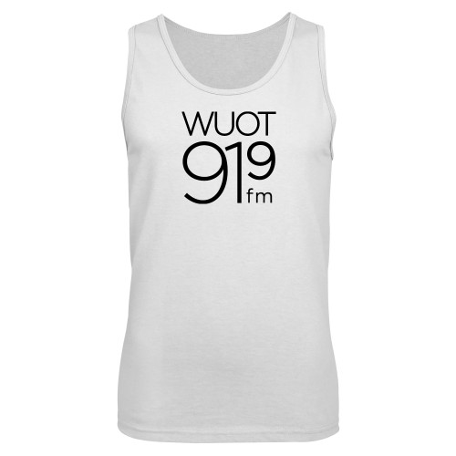  White Tank Top - UT Knoxville WUOT 919fm Square Logo