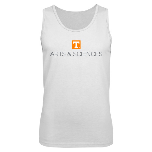  White Tank Top - UTK - Arts and Sciences Stacked One Line