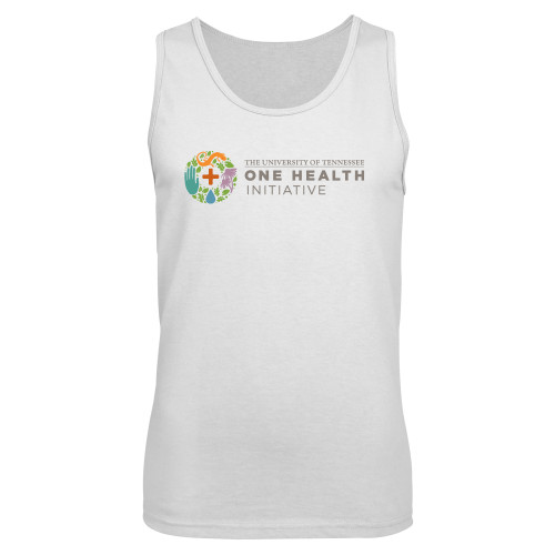  White Tank Top - One Health Initiative Horizontal