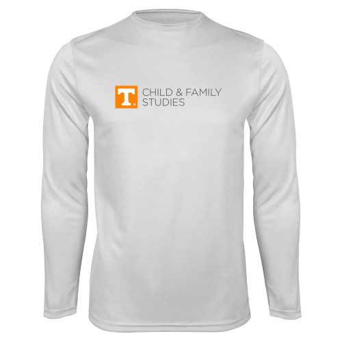  White Performance Long Sleeve Shirt - Child and Family Studies