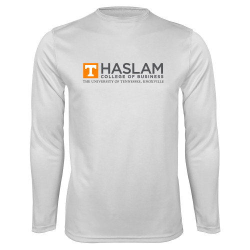  White Performance Long Sleeve Shirt - HASLAM College of Business