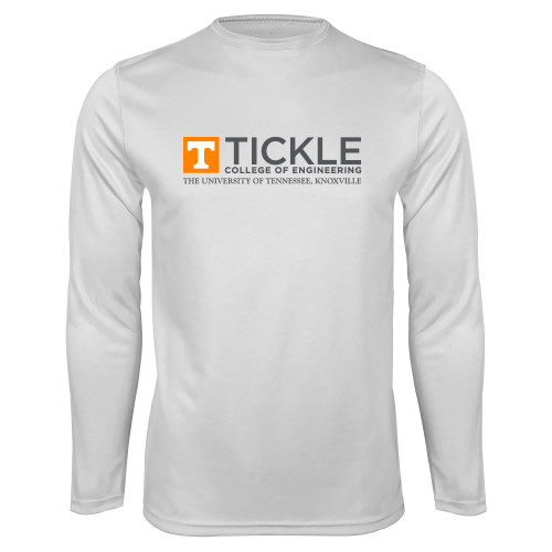  White Performance Long Sleeve Shirt - TICKLE College of Engineering