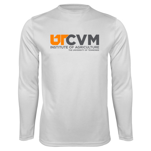  White Performance Long Sleeve Shirt - College of Veterinary Medicine