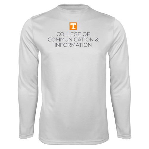  White Performance Long Sleeve Shirt - College of Communication and Information