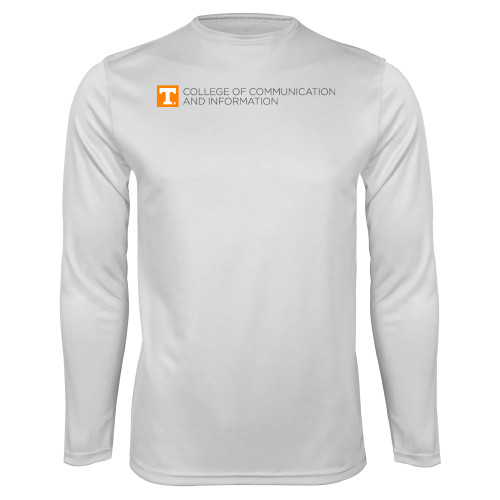  White Performance Long Sleeve Shirt - College of Communication and Information