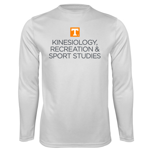  White Performance Long Sleeve Shirt - Kinesiology Recreation and Sport Studies