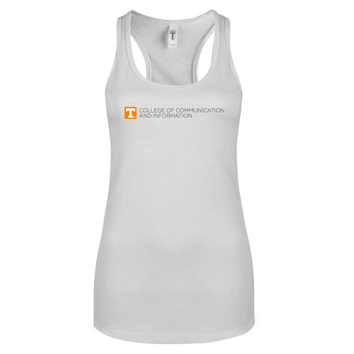  Next Level Racerback Tank White - College of Communication and Information