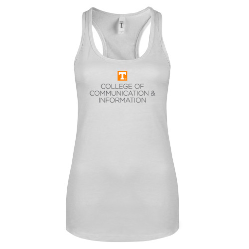  Next Level Racerback Tank White - College of Communication and Information