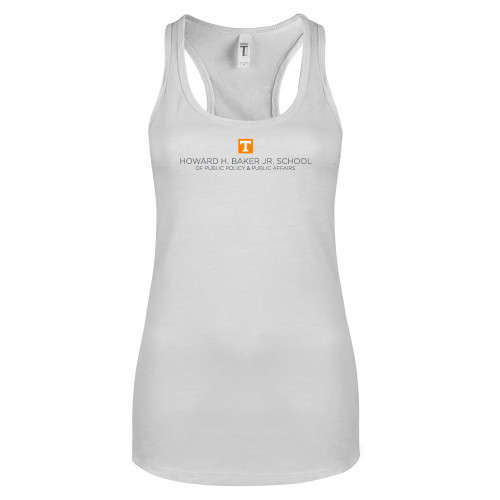  Next Level Racerback Tank White - UTK - Baker School of Public Policy and Public Affairs