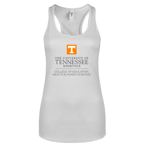  Next Level Racerback Tank White - College of Education Stacked