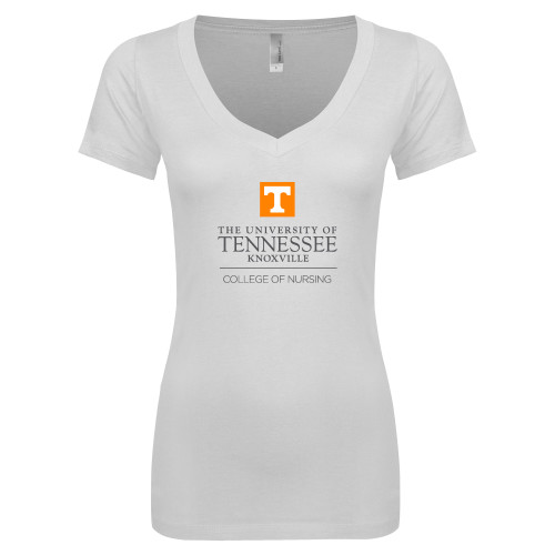  Next Level Womens White Ideal V Tee - College of Nursing