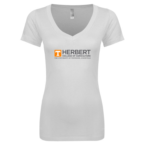  Next Level Womens White Ideal V Tee - HERBERT College of Agriculture