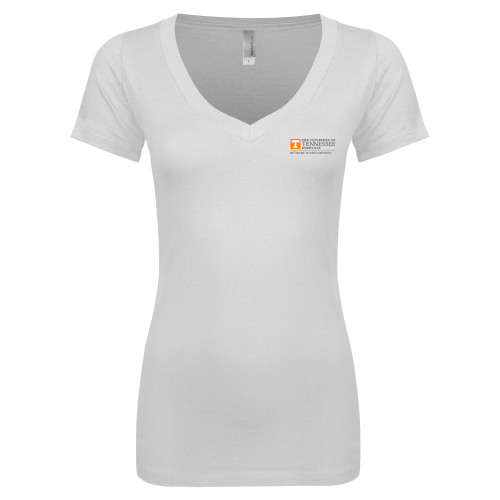  Next Level Womens White Ideal V Tee - UTK - Office of Shared Services