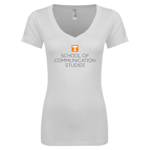  Next Level Womens White Ideal V Tee - School of Communication Studies