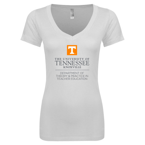  Next Level Womens White Ideal V Tee - Department of Theory and Practice in Teacher Education - UTK