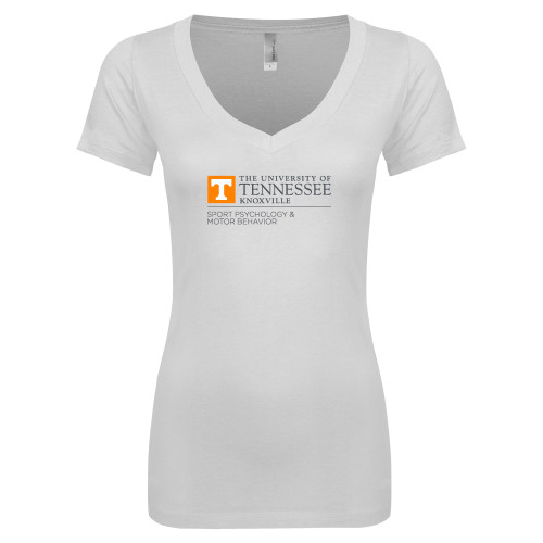  Next Level Womens White Ideal V Tee - UT Knoxville Sport Psychology & Motor Bahavior