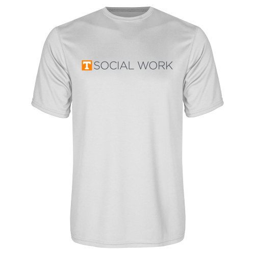  White Performance Tee - Social Work