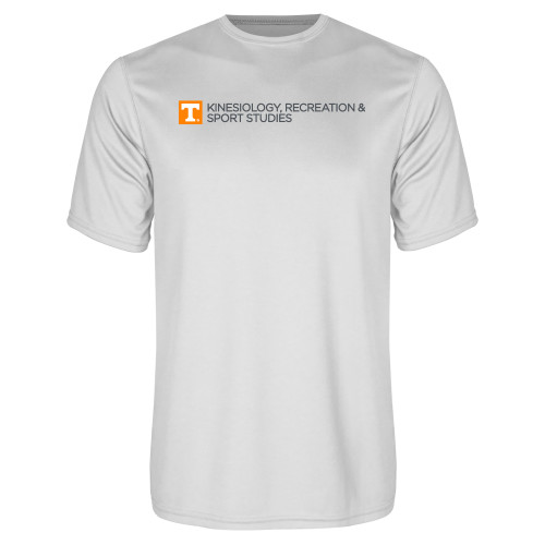  White Performance Tee - Kinesiology Recreation and Sport Studies