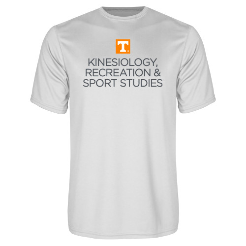  White Performance Tee - Kinesiology Recreation and Sport Studies