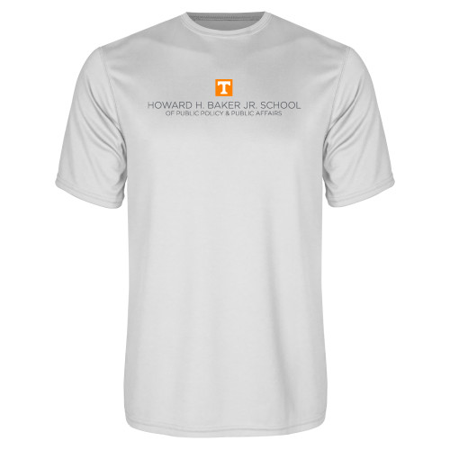  White Performance Tee - UTK - Baker School of Public Policy and Public Affairs