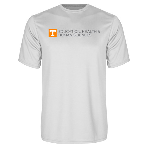  White Performance Tee - College of Education Flat
