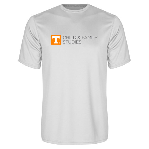  White Performance Tee - Child and Family Studies