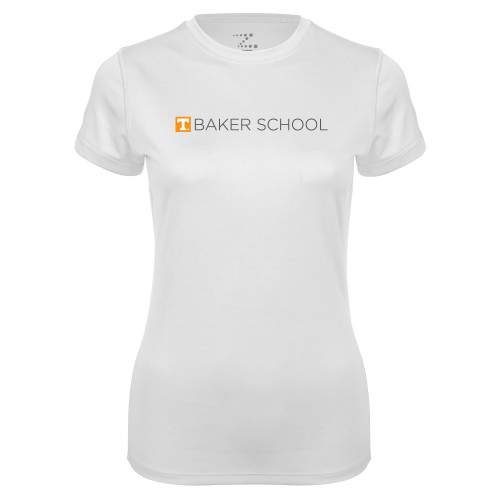  Womens White Performance Tee - UTK - Baker School Simplified