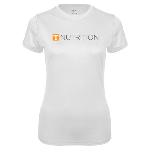  Womens White Performance Tee - UTK - Nutrition Simplified