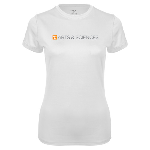  Womens White Performance Tee - UTK - Arts and Sciences