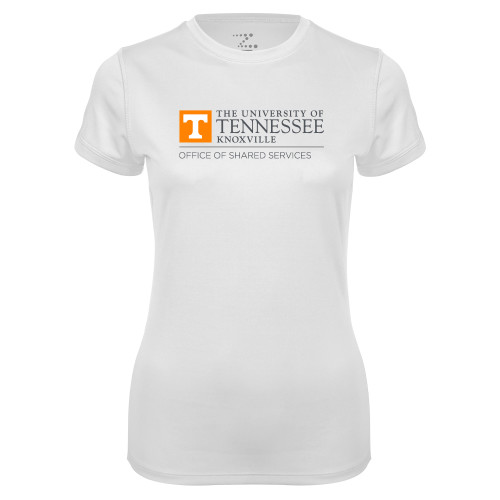  Womens White Performance Tee - UTK - Office of Shared Services