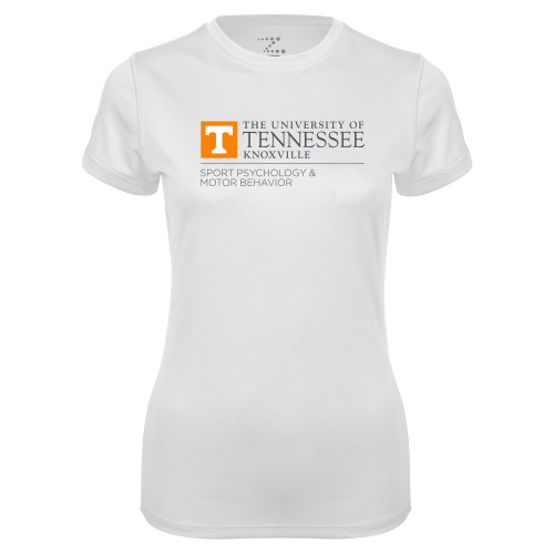  Womens White Performance Tee - UT Knoxville Sport Psychology & Motor Bahavior